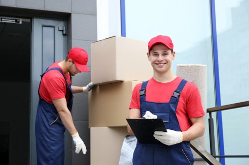 Family belongings organized neatly for Sutton self storage