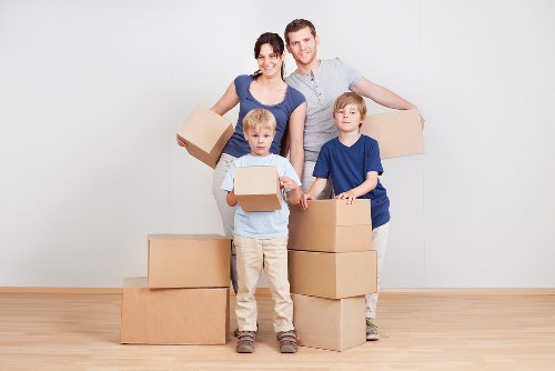 Packed moving van ready for removals in Sutton