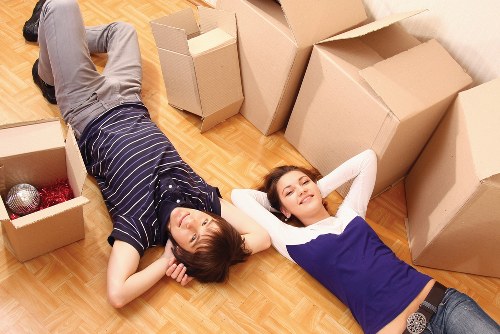 Electronics and textbooks prepared for student storage in Sutton